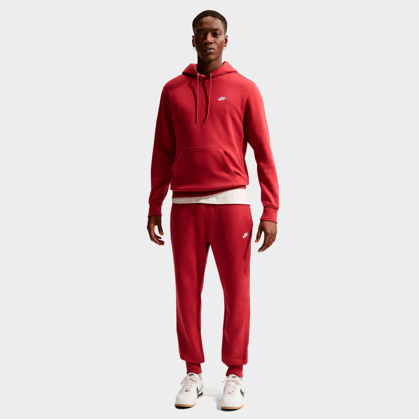 Men's Nithtke Club Fleece Premium Embroidered Pullover Hoodie - Part 2 - Team Crimson/Team Crimson/White