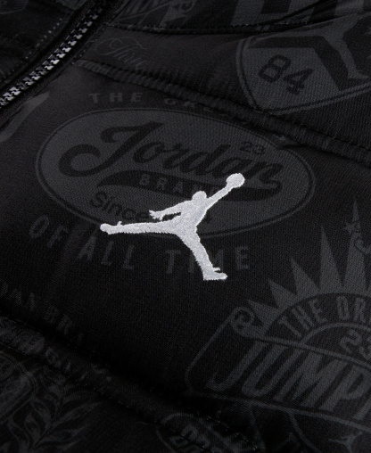Jordan Boys' 8-20 Layered-Look Hooded Jacket - Black/Gray Heather