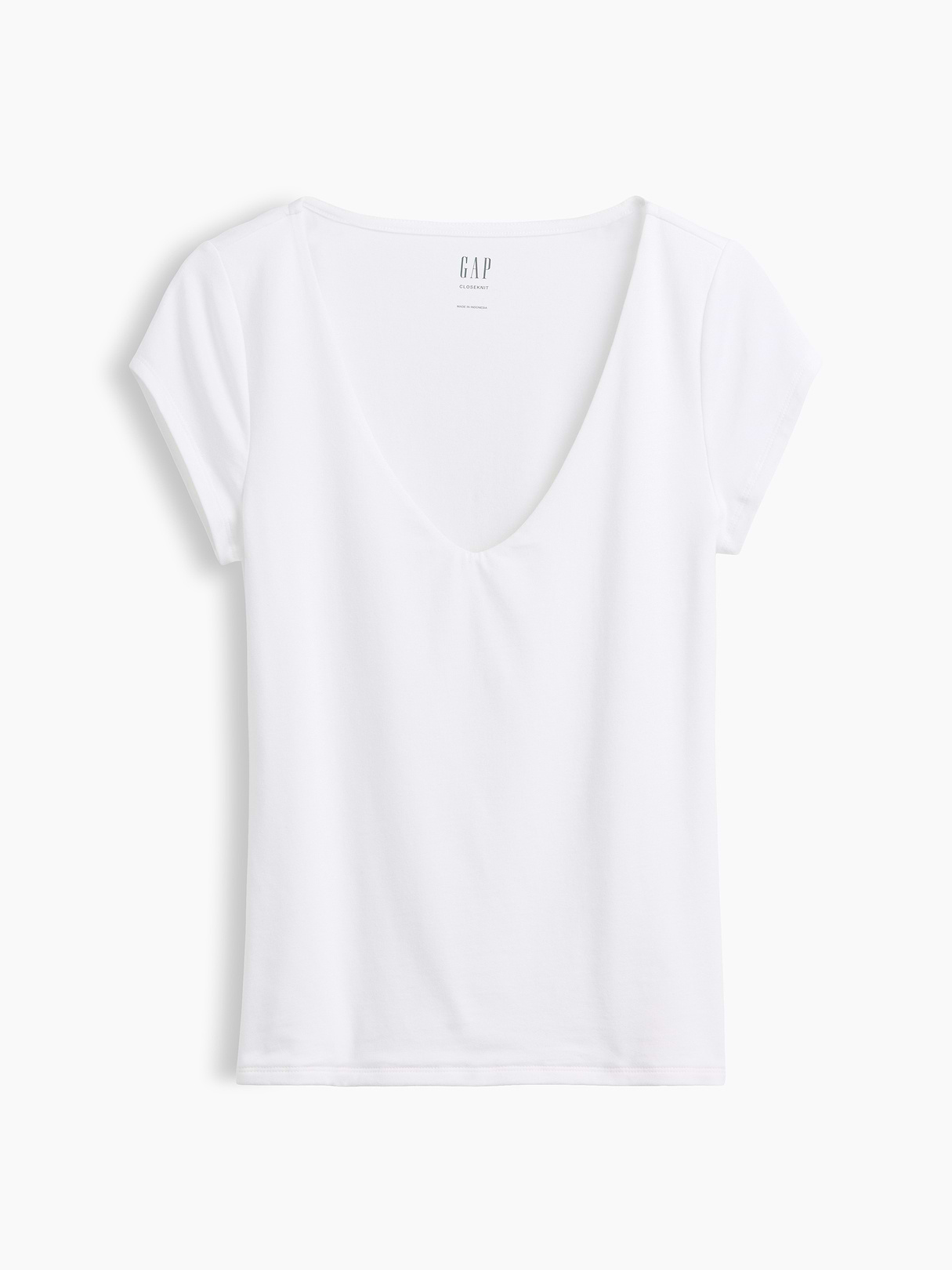 CloseKnit Jersey V-Neck T-Shirt - Fresh white