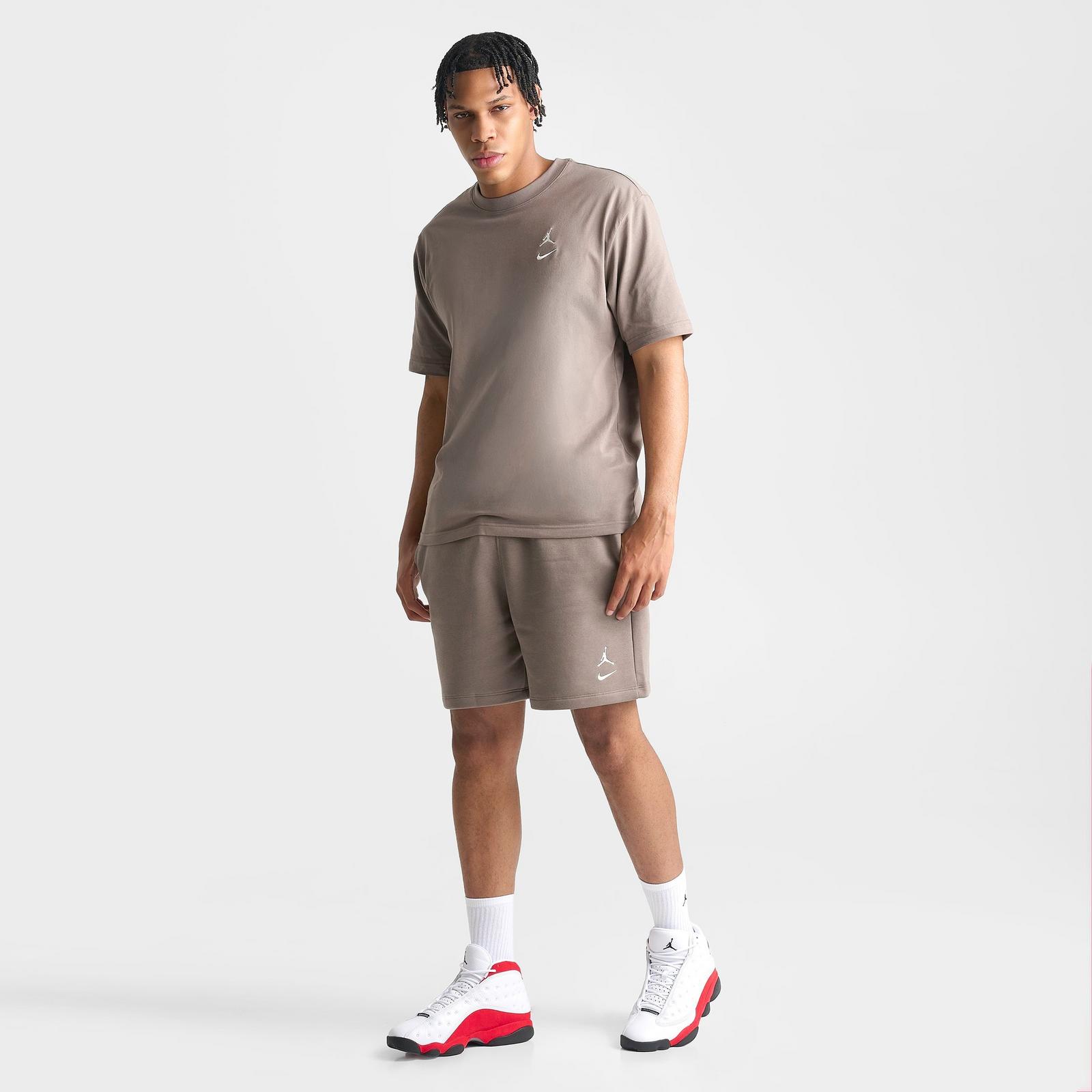 Men's Jordan Brooklyn Swoosh Logo T-Shirt - Olive Grey/Sail - view 2