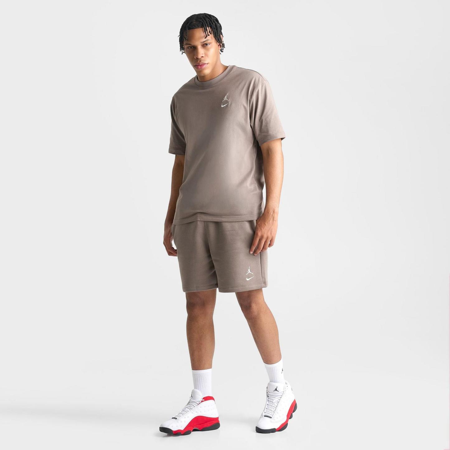 Men's Jordan Brooklyn Swoosh Logo T-Shirt - Olive Grey/Sail - view 2