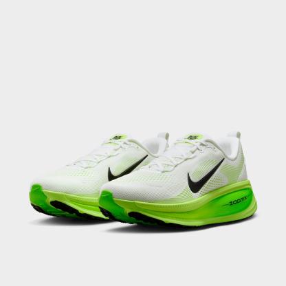 Men's Nithtke Vomero 18 Running Shoes - Part 2 - White/Electric Green/Volt/Black - Both shoes facing left