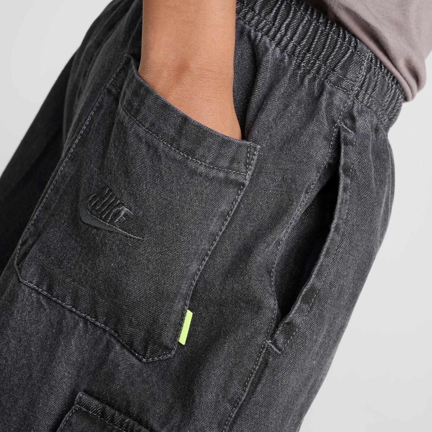 Big Kids' Nithtke Sportswear Collection Denim Cargo Pants - Black