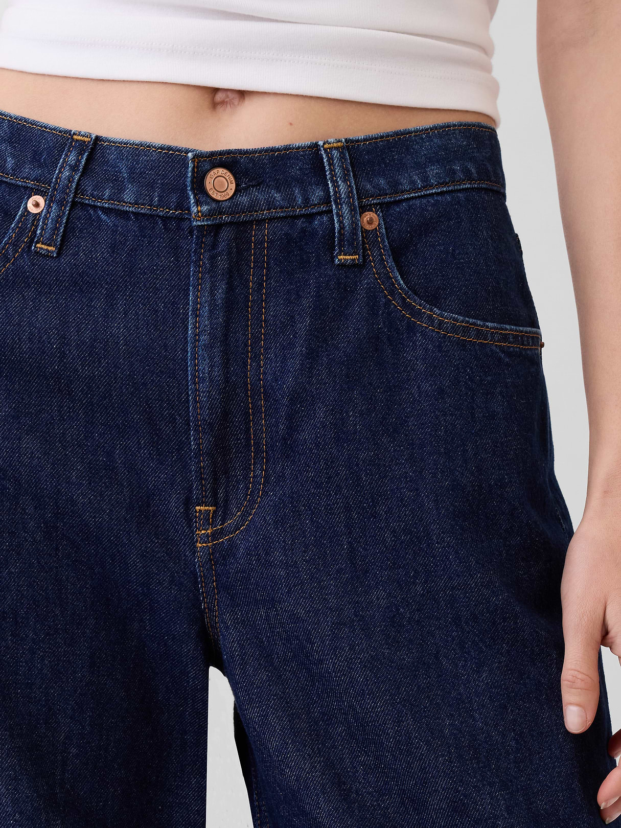 Low Slung Extra Baggy Jeans - Dark rinse