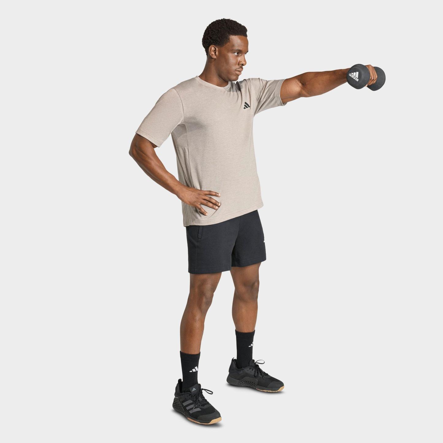 Men's adidas Workout Essentials Feelready T-Shirt - Medium Grey Heather