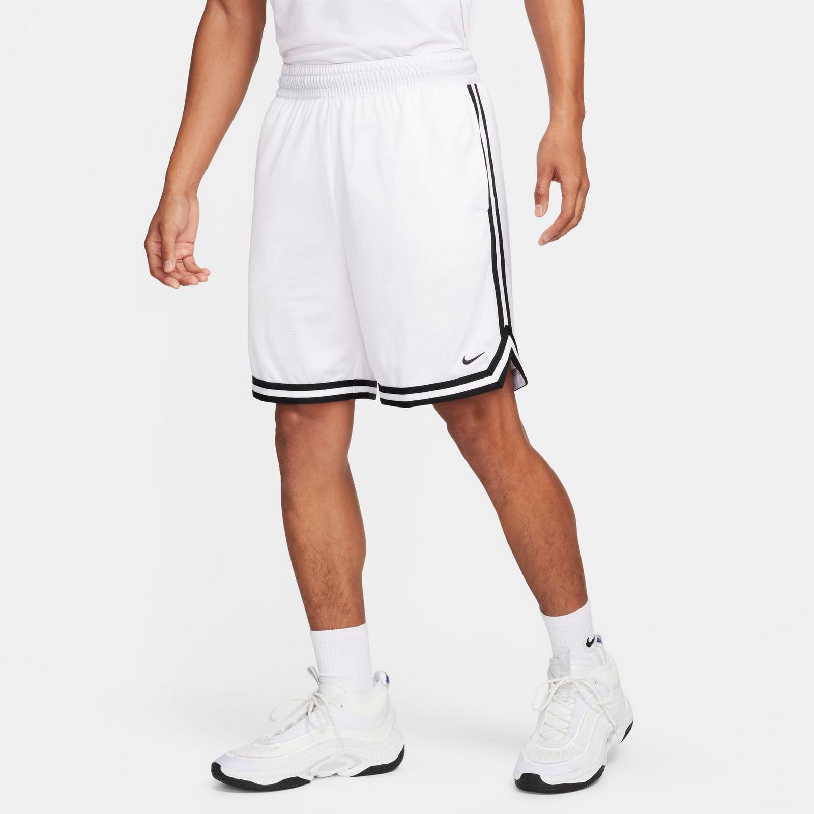 Men's Nike DNA Dri-FIT 8" Basketball Shorts - White/Black/Black