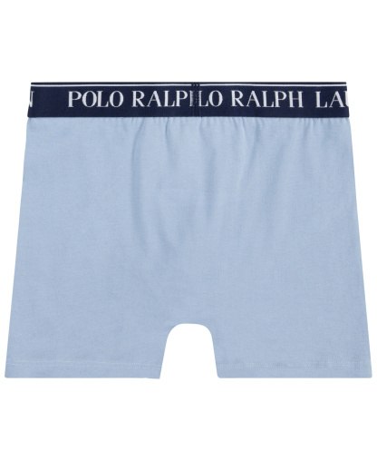 Polo Ralph Lauren Boys' 8-20 Cotton Stretch Boxer Briefs, 3-Pack - Office Blue/White