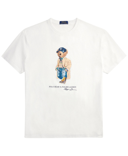 Polo Ralph Lauren Men's Classic-Fit Polo Bear T-Shirt - White