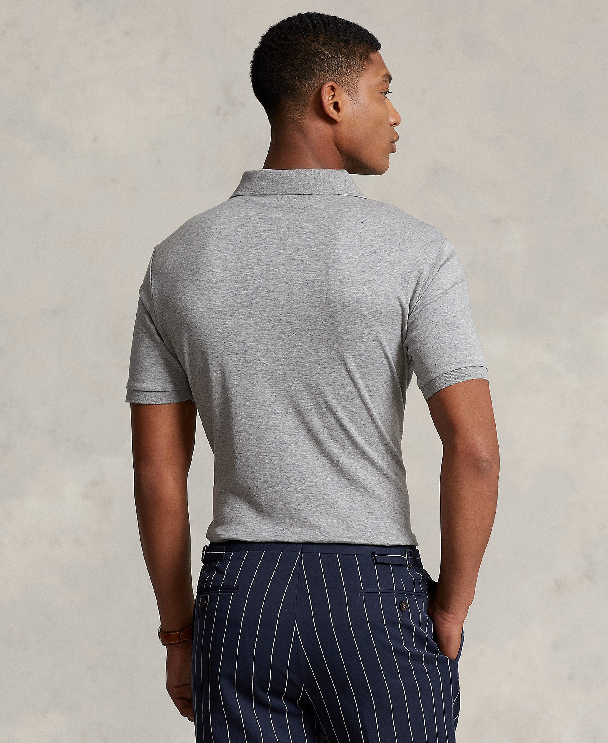 Polo Ralph Lauren Men's Classic-Fit Soft Cotton Polo Shirt - Steel Heather