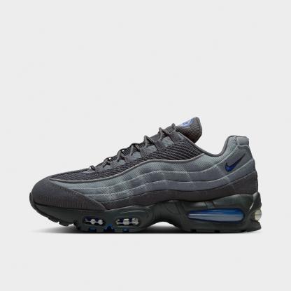Men's Nithtke Air Max 95 Big Bubble Scorpion Casual Shoes - Part 1 - Smoke Grey/Anthracite/Black/Racer Blue - Left shoe facing left. Outside of the shoe.