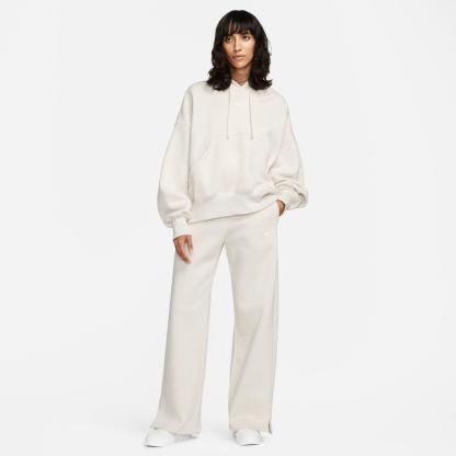 Women's Nithtke Sportswear Phoenix Fleece High-Waisted Wide-Leg Sweatpants - Light Orewood Brown/Sail