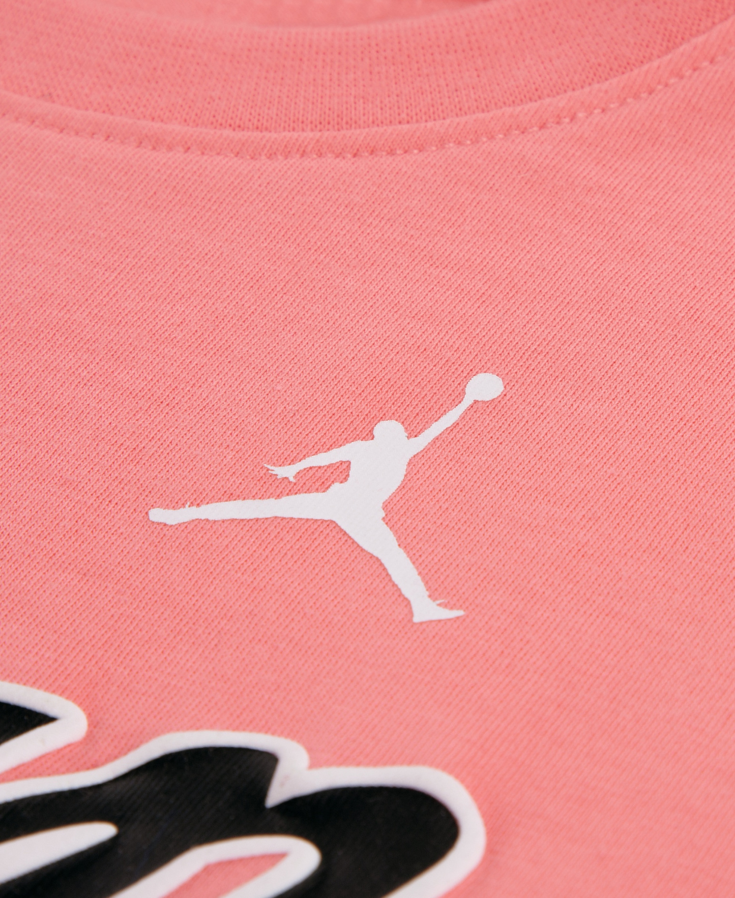 Jordan Girls' 4T-6X Flowy Durasheen Crewneck T-Shirt and Shorts, 2-Piece Set - Black/Pink