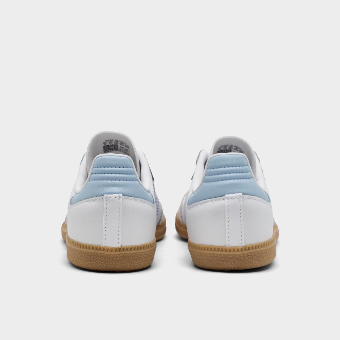Little Kids' adidas Originals Samba OG Casual Shoes - Cloud White/Crystal Sky/Gum - view 4