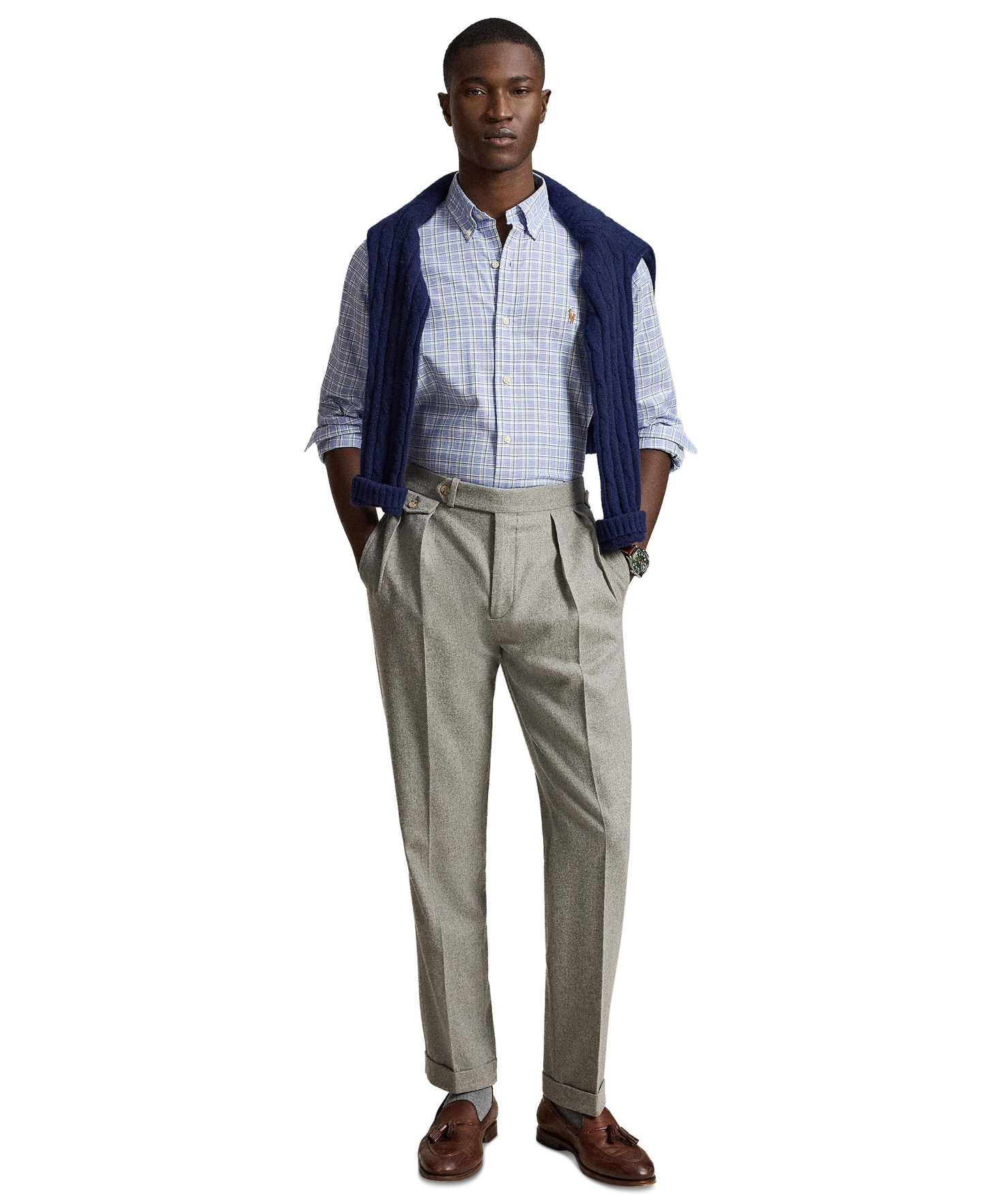 Polo Ralph Lauren Men's Classic-Fit Performance Oxford Shirt - 7373A Blue Multi