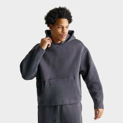 Men's Nike Tech Ergo Fleece Pullover Hoodie - Anthracite/Black