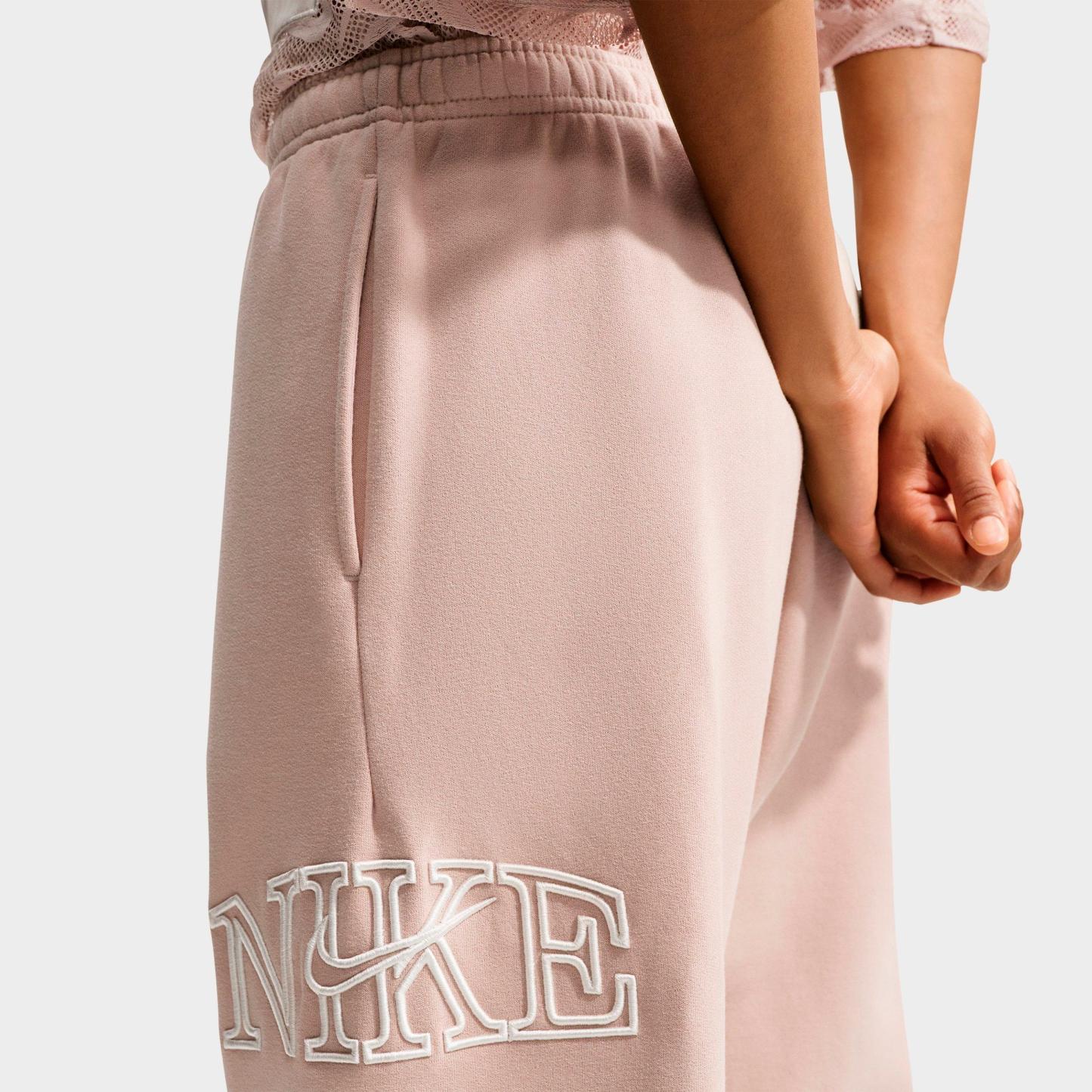Women's Nithtke Studio Fleece Medium-Weight "Graphic Pack" Oversized Cuffed Logo Pants - Cream II/Sail