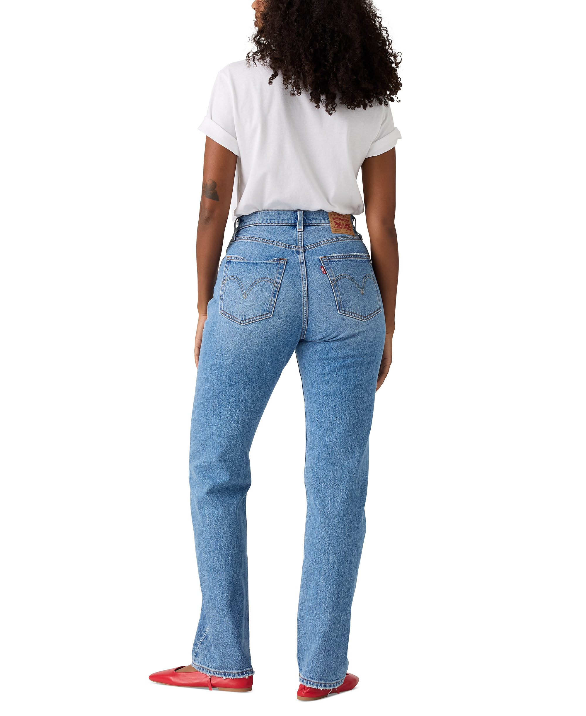 Levi's Women's 501 Curve High-Rise Straight-Leg Jeans - Play On Ref