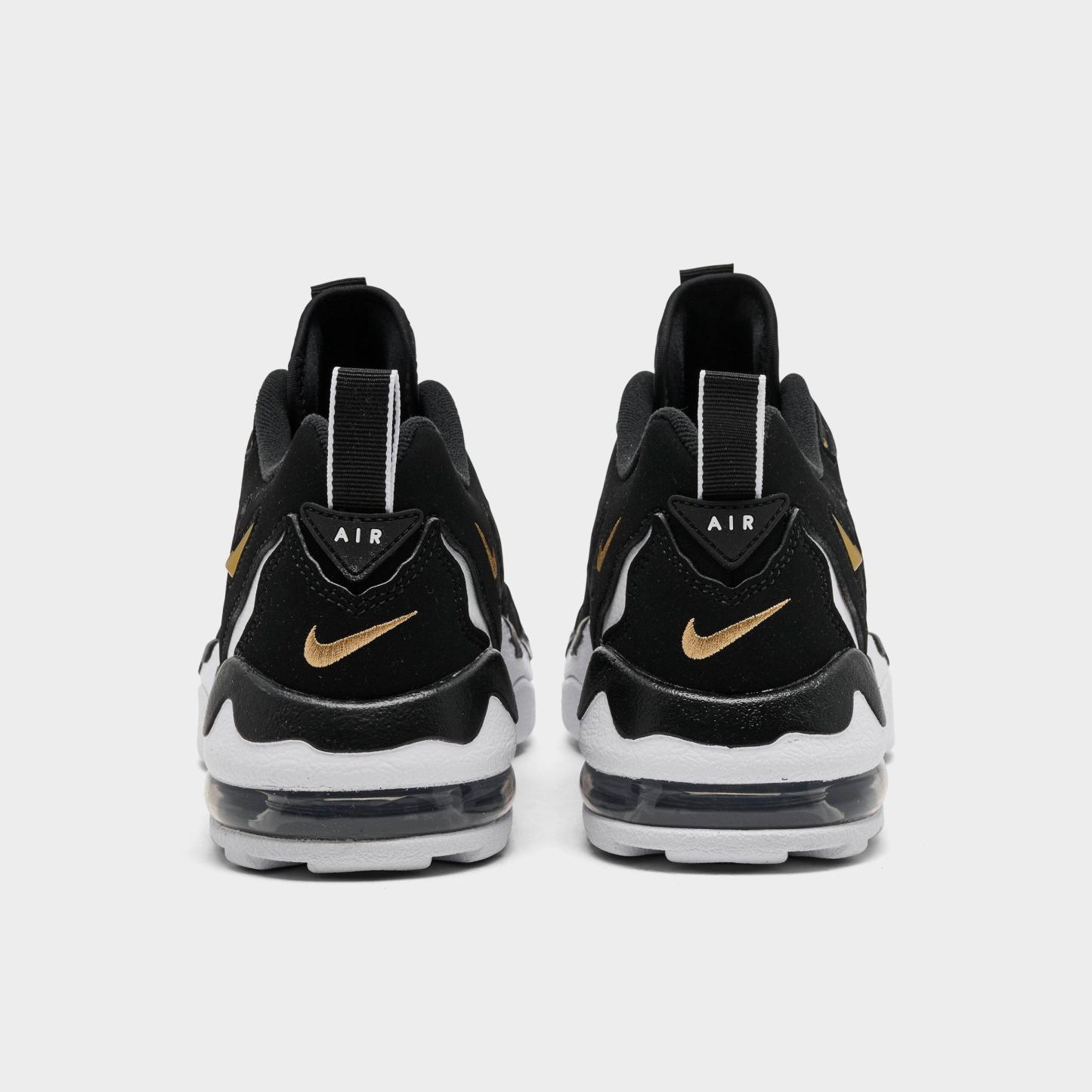 Big Kids' Nithtke Air DT Max ‘96 Low Casual Shoes - Black/Metallic Gold/White - Back view