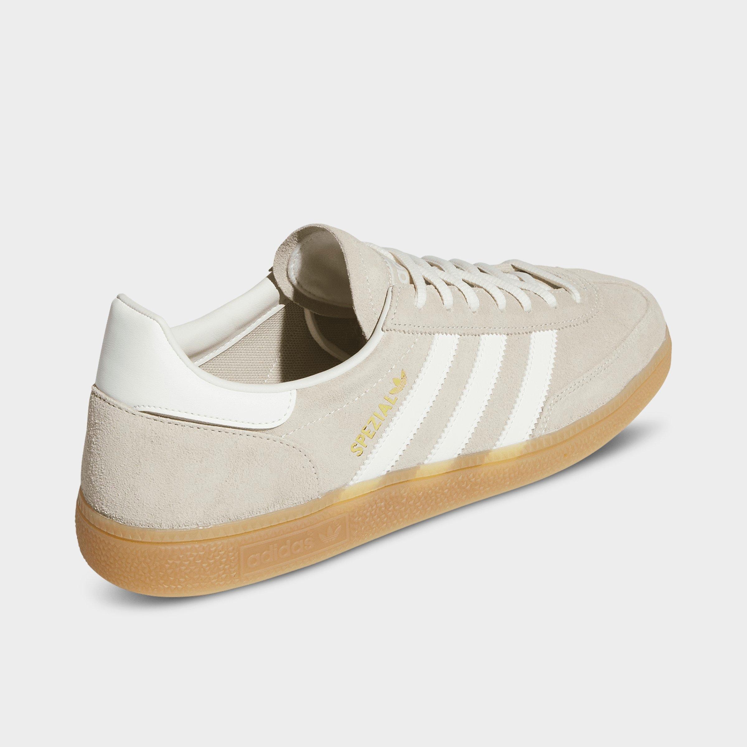 Men's adidas Originals Handball Spezial Casual Shoes - Part 2 - Khaki/Off White/Gum - Back view