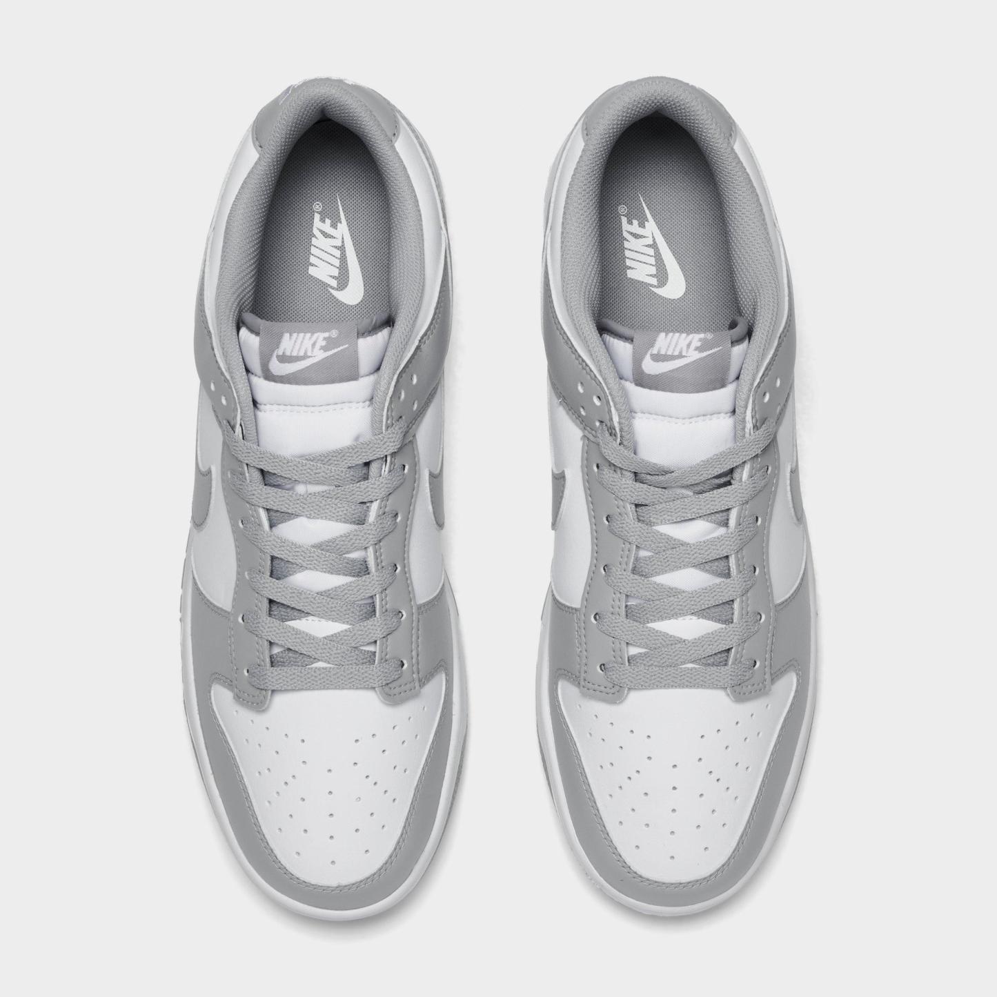 Men's Nithtke Dunk Low Retro Casual Shoes - Part 1 - White/White/Light Smoke Grey - Top view