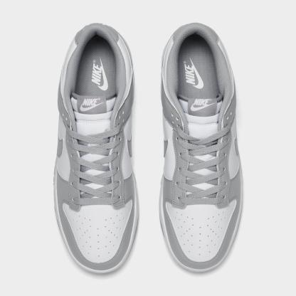Men's Nithtke Dunk Low Retro Casual Shoes - Part 1 - White/White/Light Smoke Grey - Top view