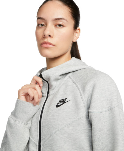 Nike Women's Sportswear Tech Fleece Windrunner Full-Zip Hoodie - Dark Grey Heather