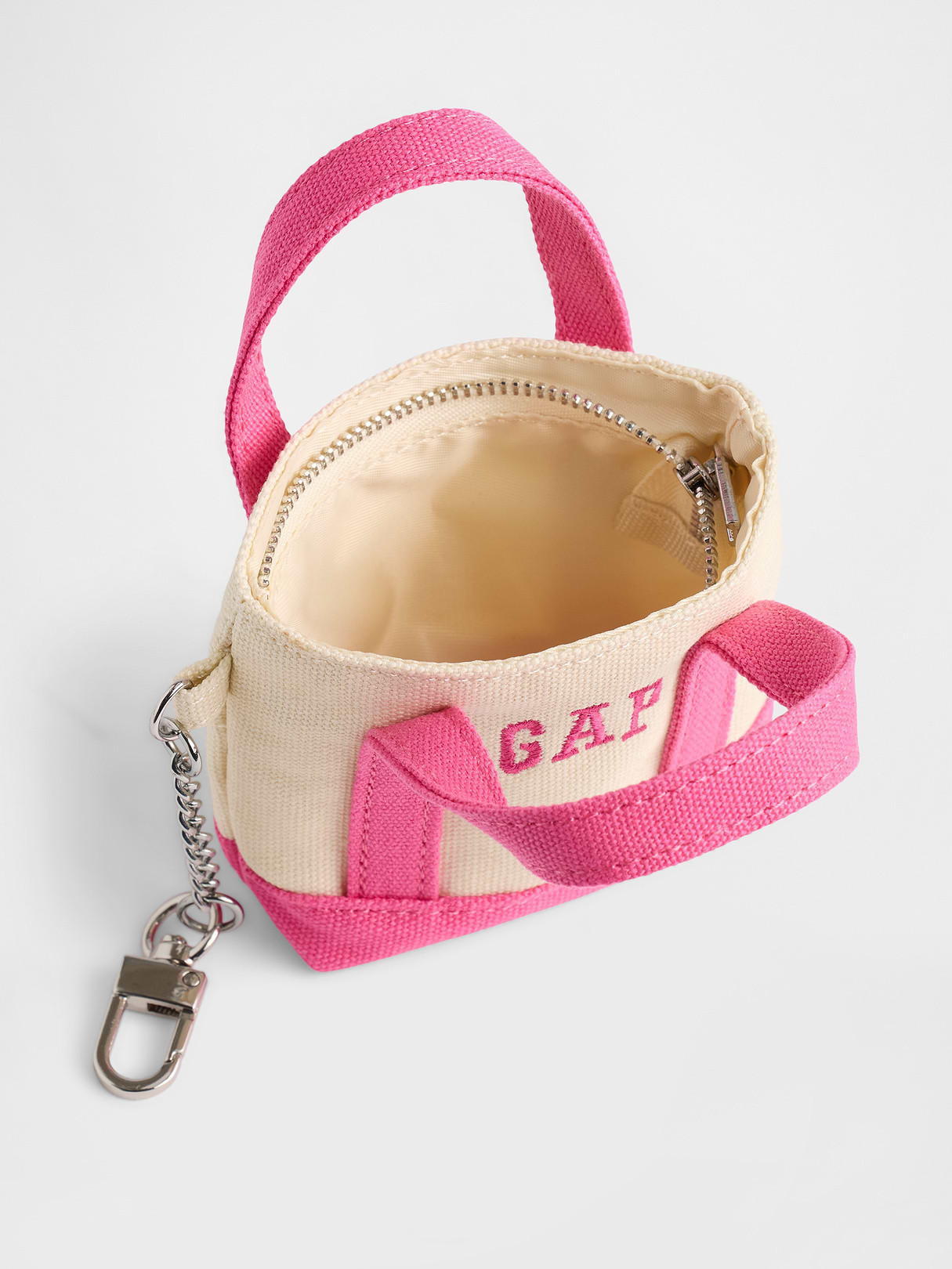 Logo Tote Bag Charm - Standout pink
