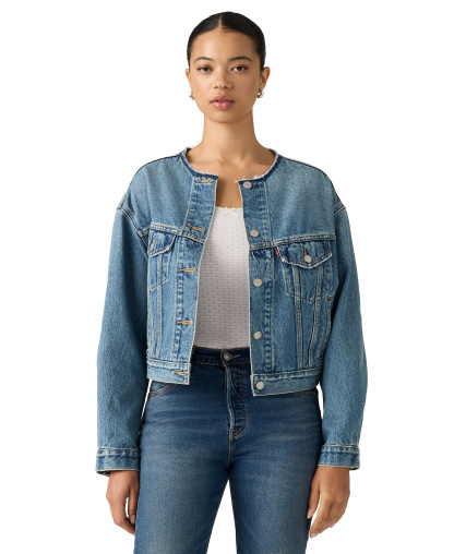 Levi's Women's Collarless Shrunken Trucker Jacket - Craft Room