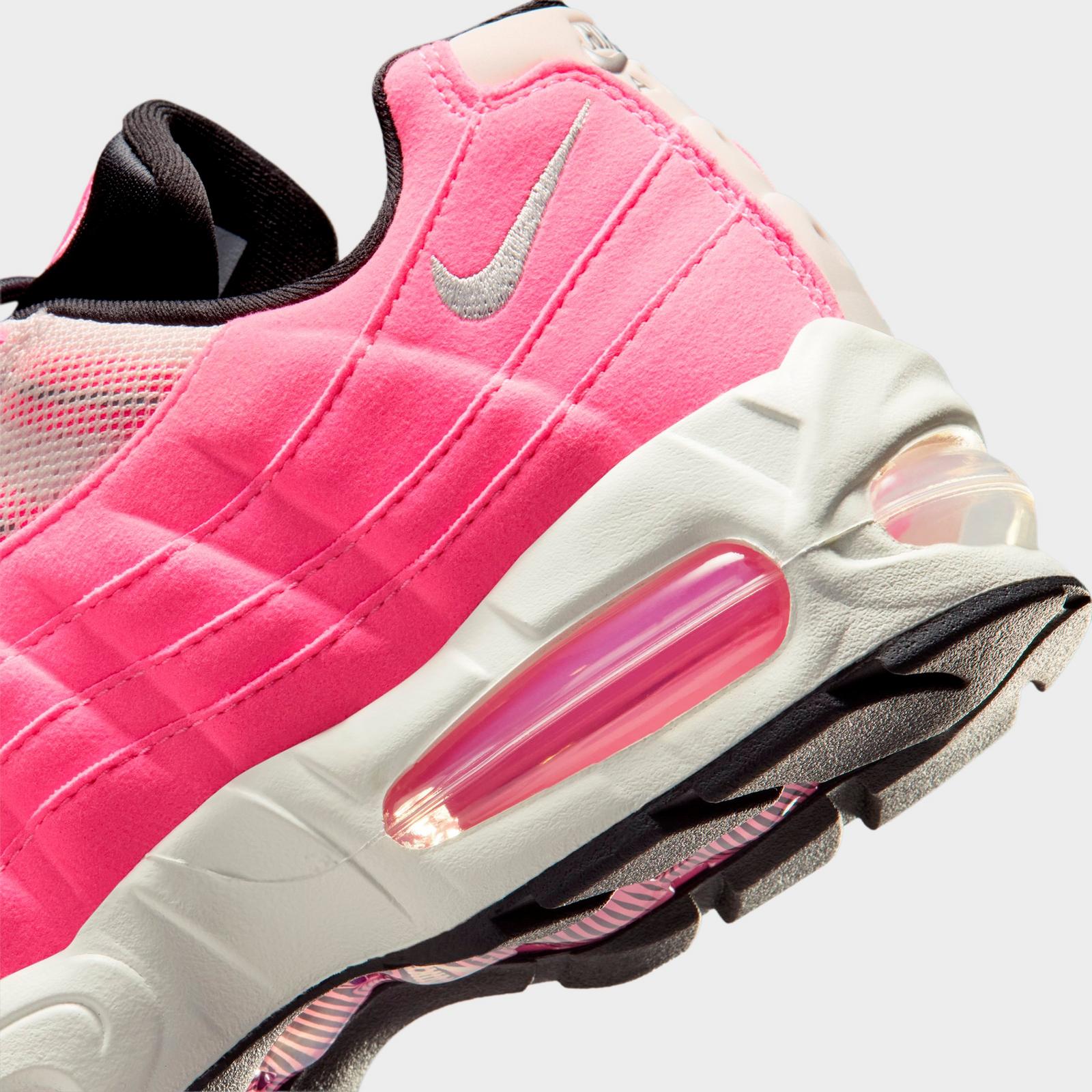 Women's Nike Air Max 95 Big Bubble Casual Shoes - Pink Glow/Off Noir/Pearl Pink/Metallic Silver