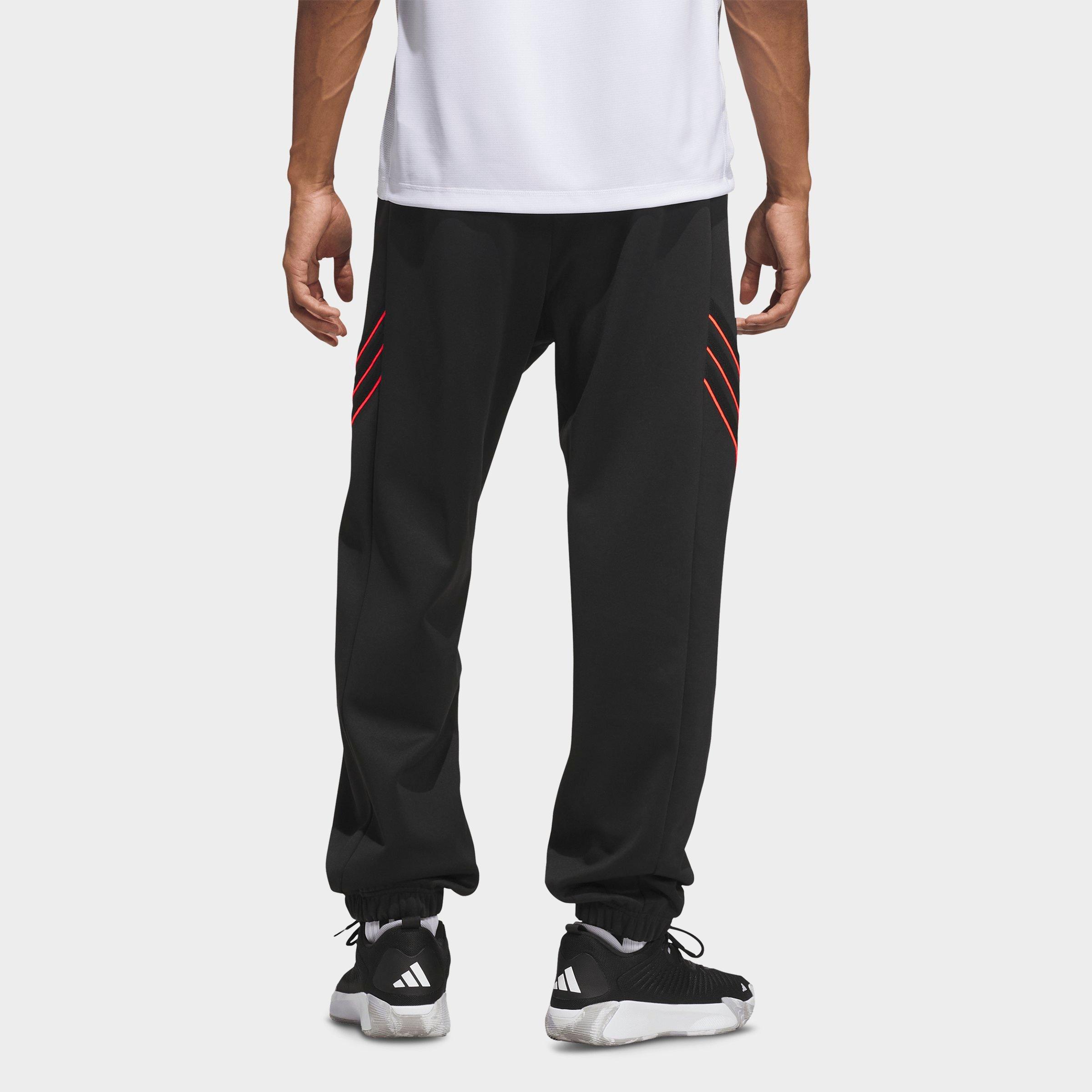 Men's adidas Crazy Warm Fleece Sweatpants - Black/Solar Turbo