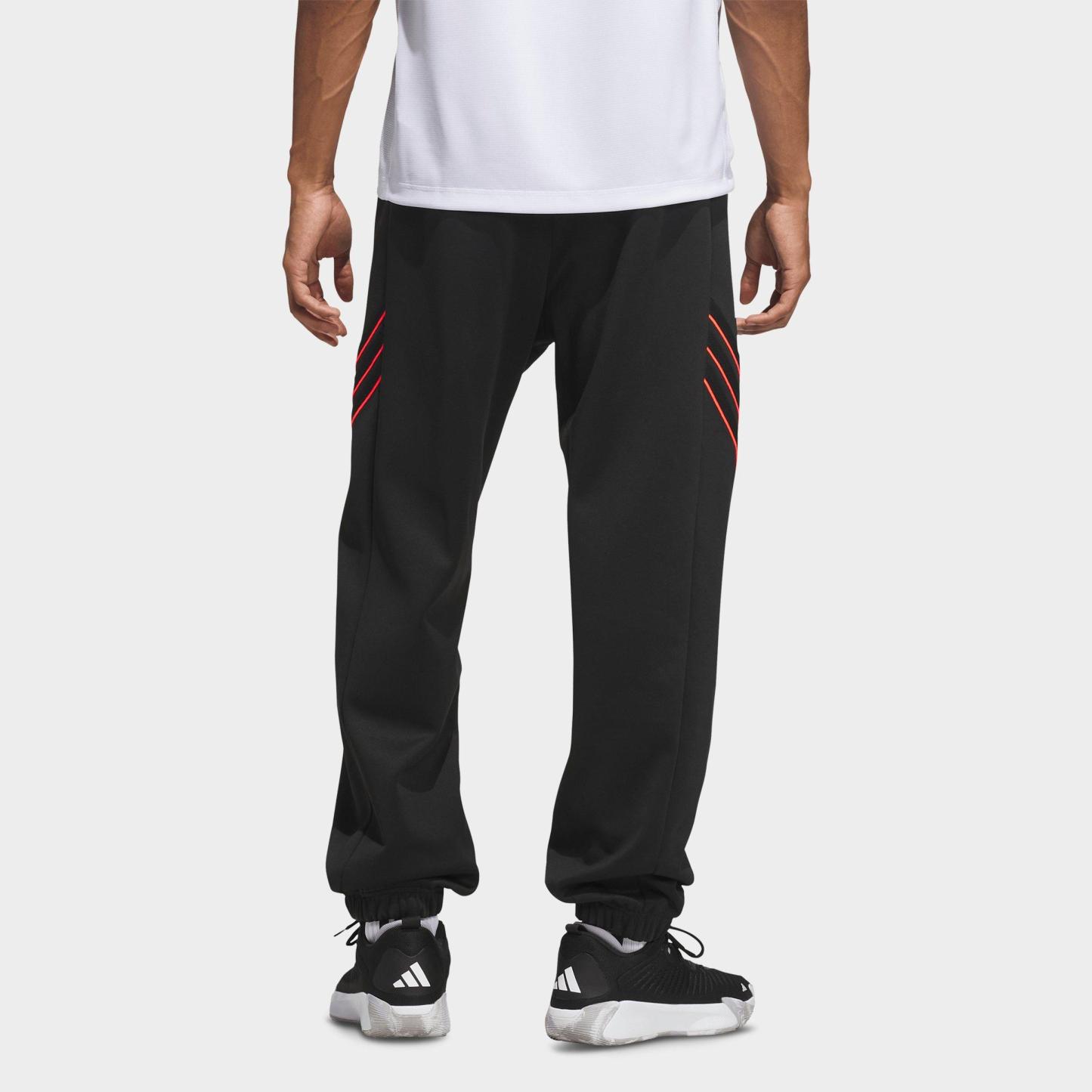 Men's adidas Crazy Warm Fleece Sweatpants - Black/Solar Turbo