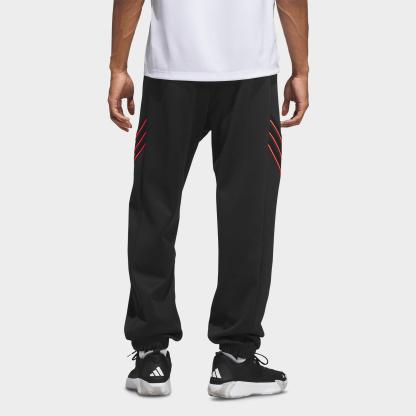 Men's adidas Crazy Warm Fleece Sweatpants - Black/Solar Turbo
