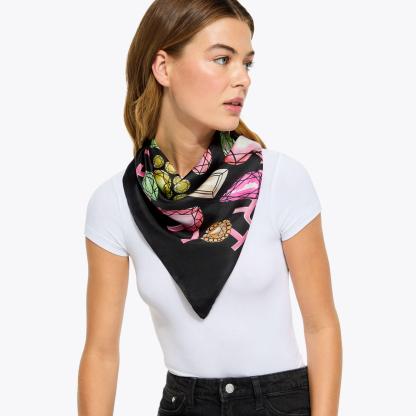 Kurt Geiger London Large Square Scarf - Pink - view 2