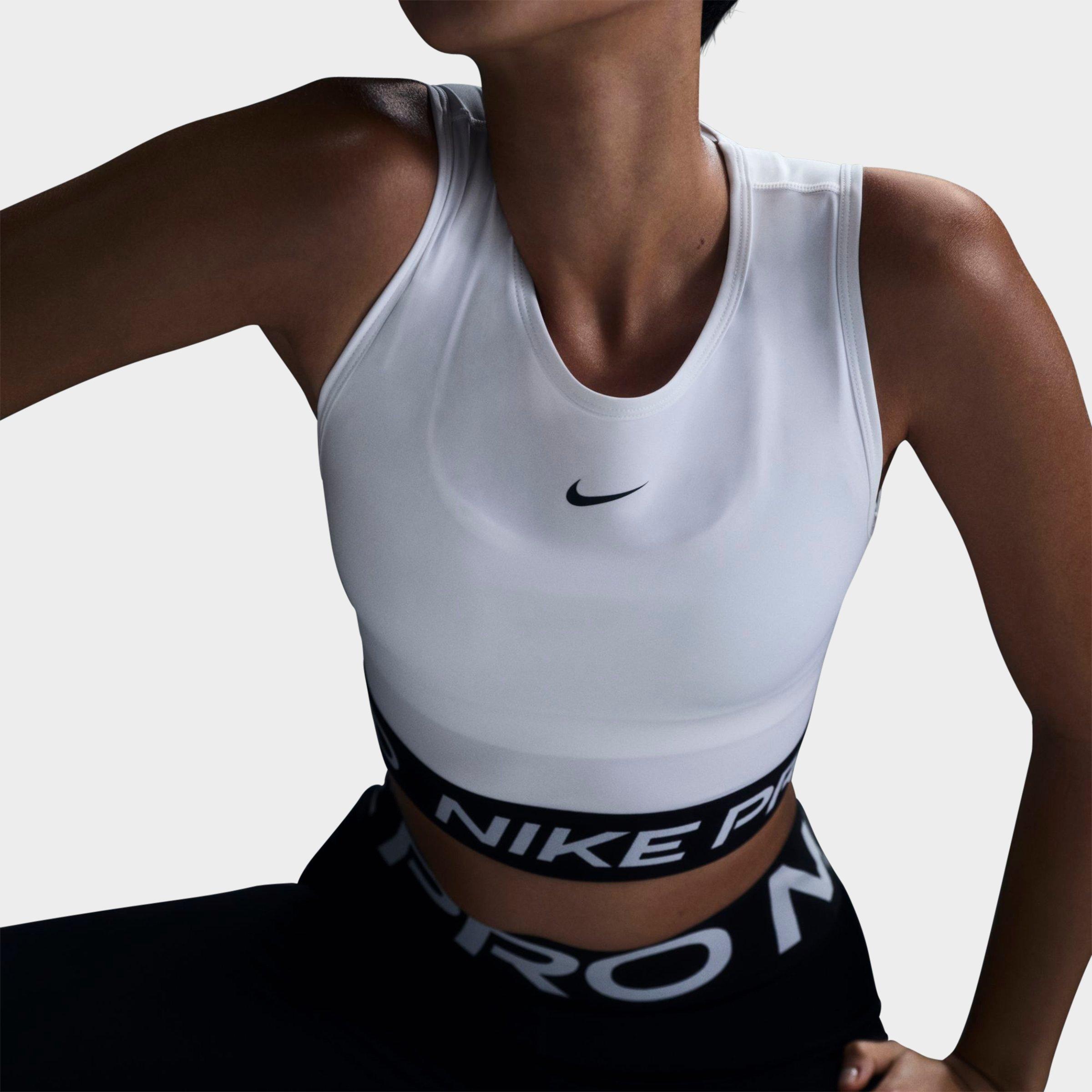 Women's Nithtke Pro Dri-FIT Crop Tank - White/Black