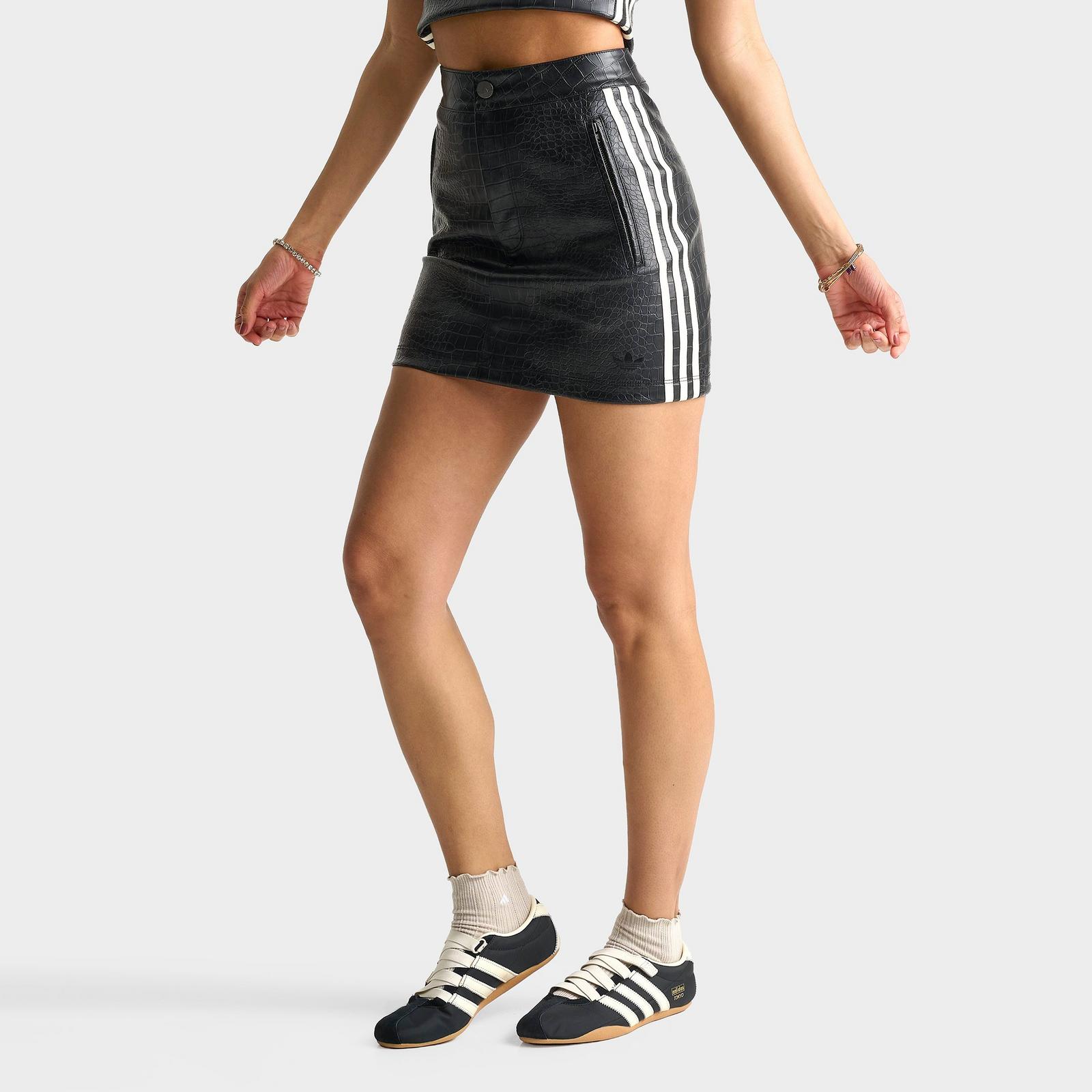 Women's adidas Originals Pleather Mini Skirt - Black - view 1