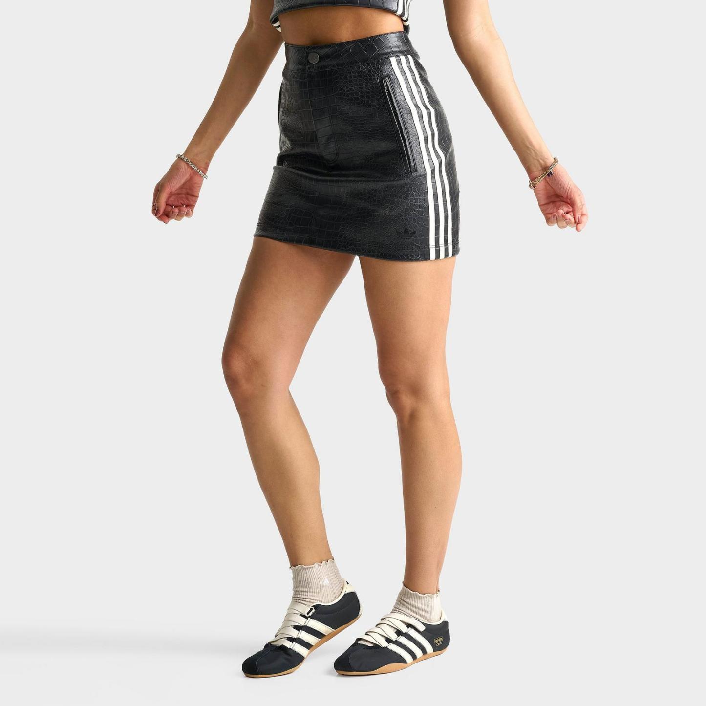 Women's adidas Originals Pleather Mini Skirt - Black - view 1