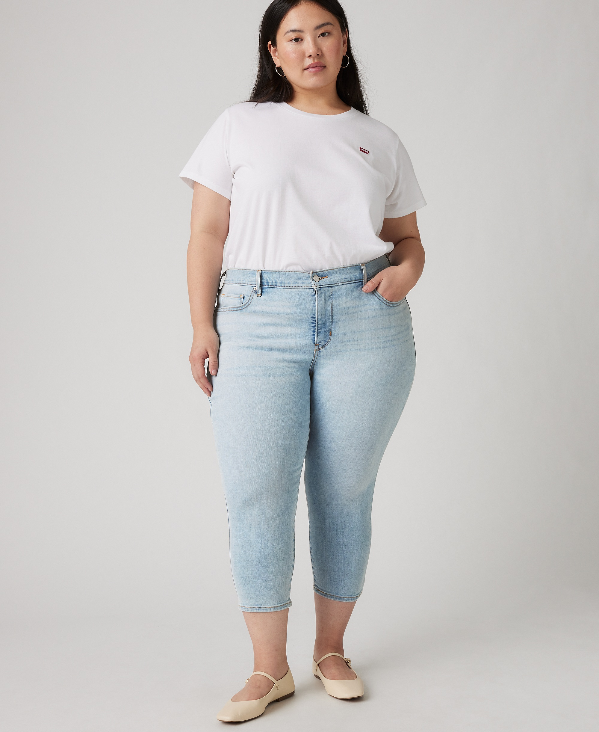 Levi's 311 Shaping Skinny Mid Rise Capri Jeans - Up And Away