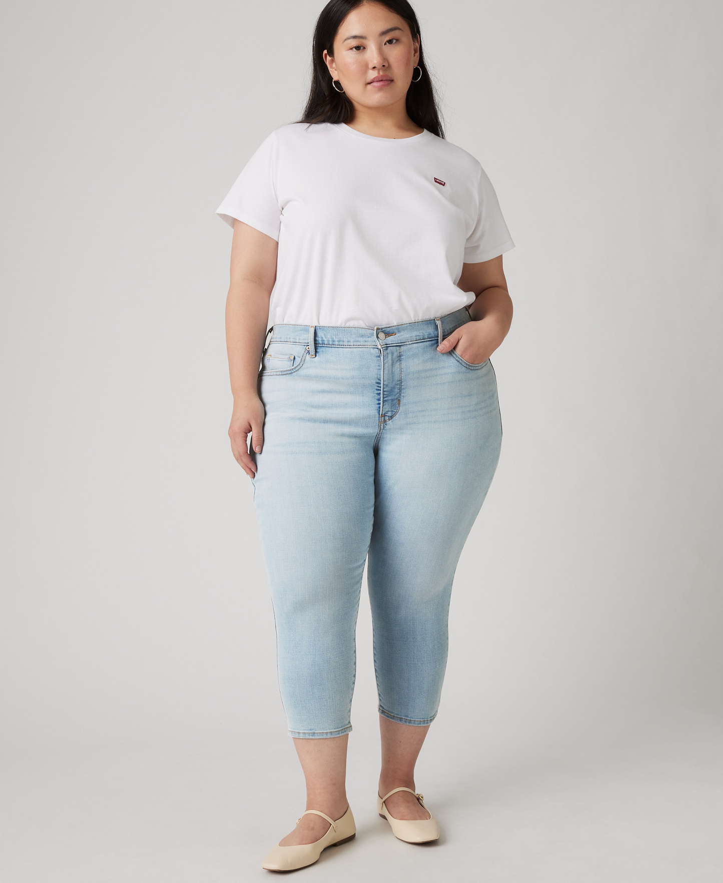 Levi's 311 Shaping Skinny Mid Rise Capri Jeans - Up And Away