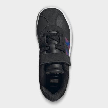 Little Kids' adidas VL Court 3.0 Hook-And-Loop Casual Shoes - Core Black/Royal Blue/Violet - Top view