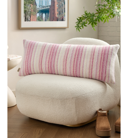 UGG® Joanna Lightweight Decorative Pillow, 36" x 14" - Dusty Orchid