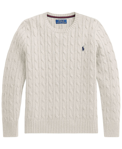 Polo Ralph Lauren Boys' 8-20 Cable-Knit Cotton Sweater - Nevis
