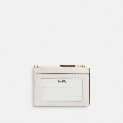 Mini Skinny Id Case With Quilting - Gold/Chalk - view 2