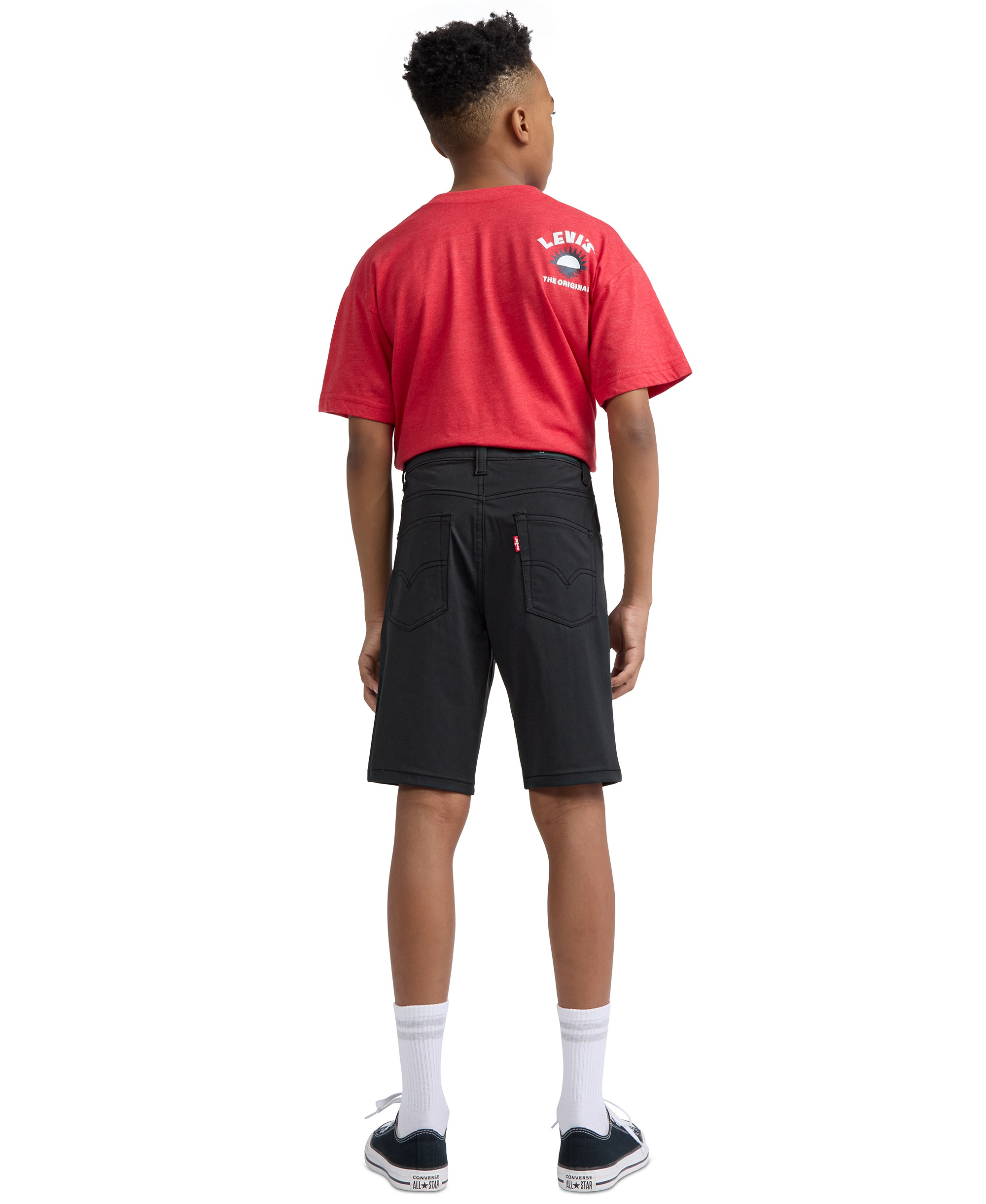 Levi's Boys' 8-20 Slim-Fit Performance Stretch Shorts - Jet Black