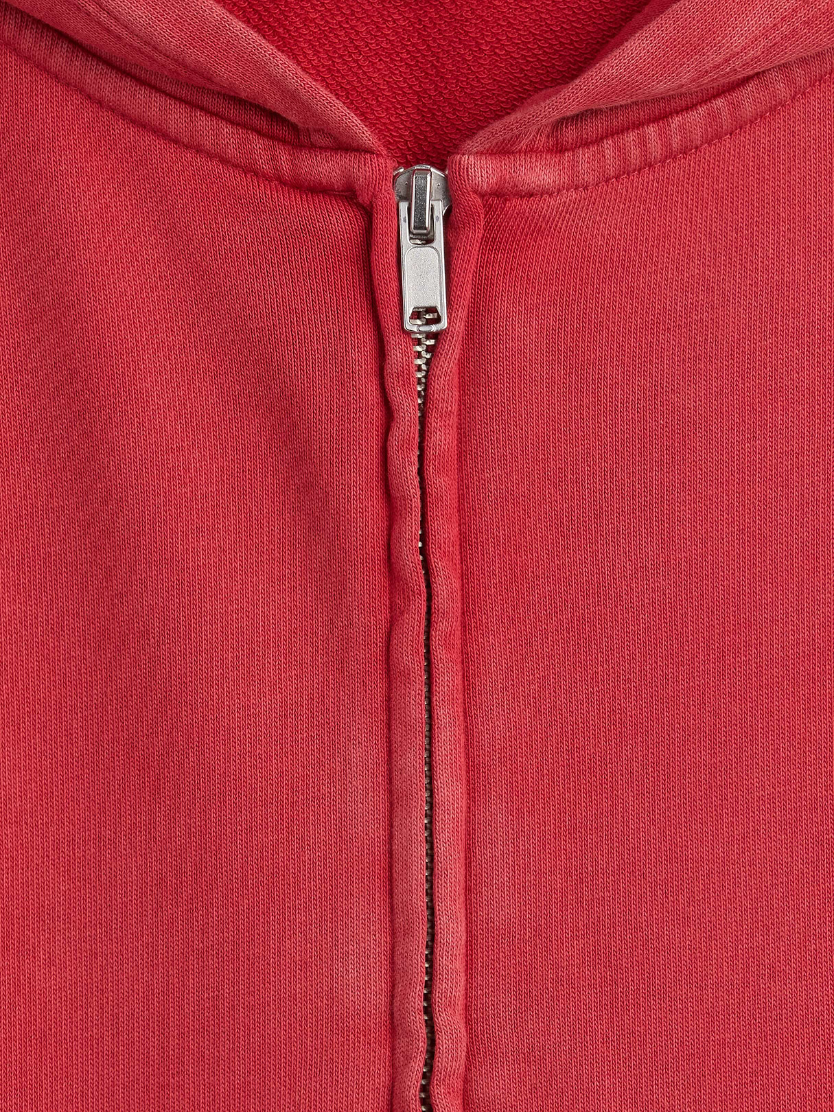 VintageSoft Terry Oversized Wedge Zip Hoodie - Chakra red