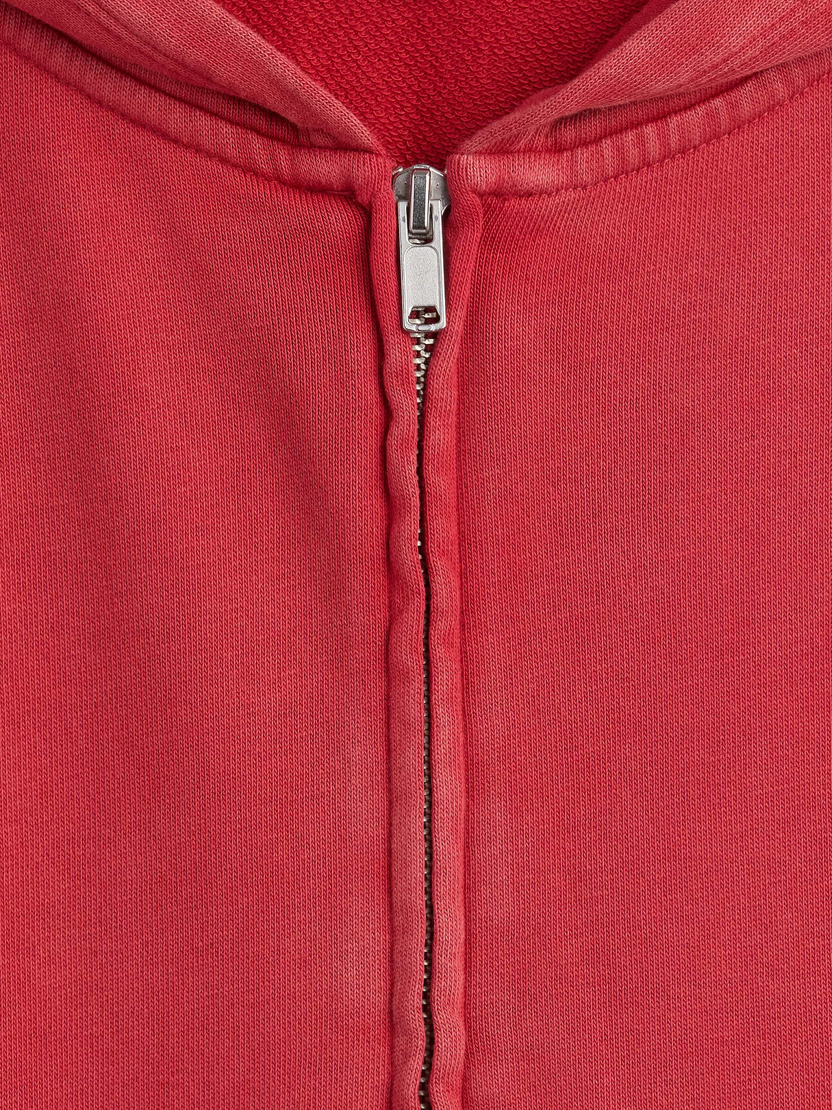 VintageSoft Terry Oversized Wedge Zip Hoodie - Chakra red