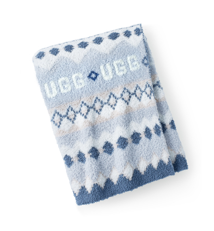 UGG® Polaris Knit Throw, 50" x 70" - Light blue