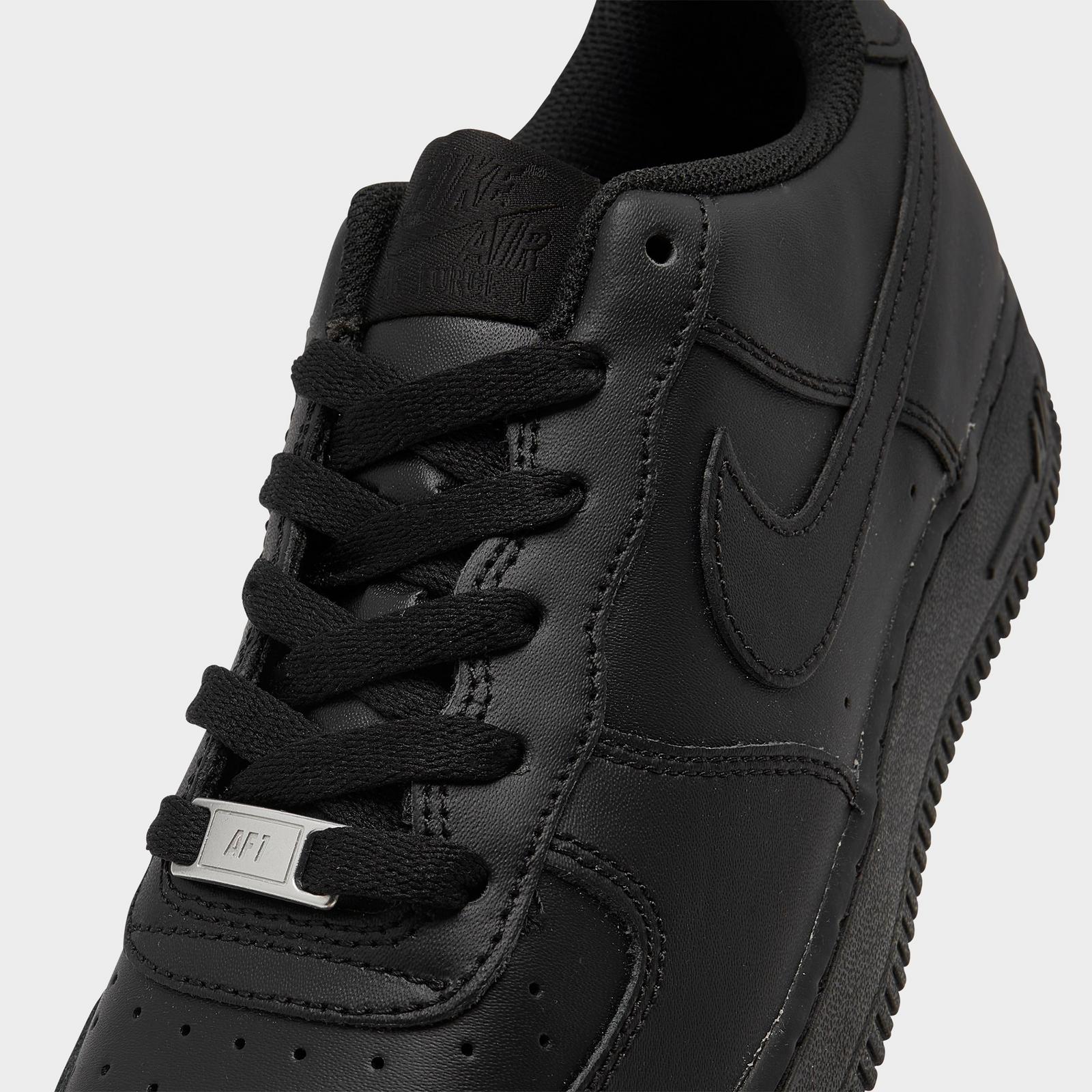Big Kids' Nike Air Force 1 Low Casual Shoes - Black/Black