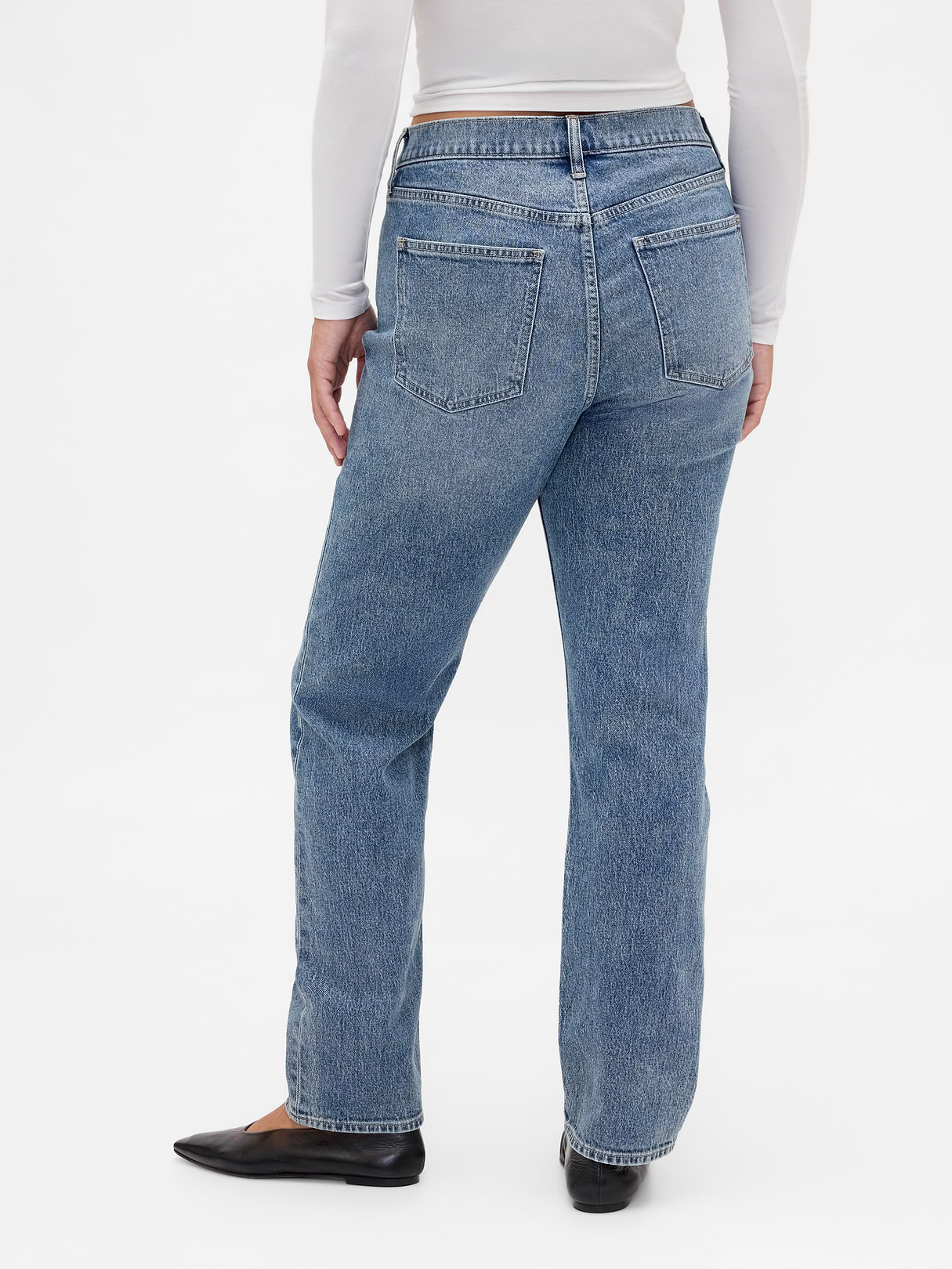 High Rise '90s Slim Straight Jeans - Medium indigo