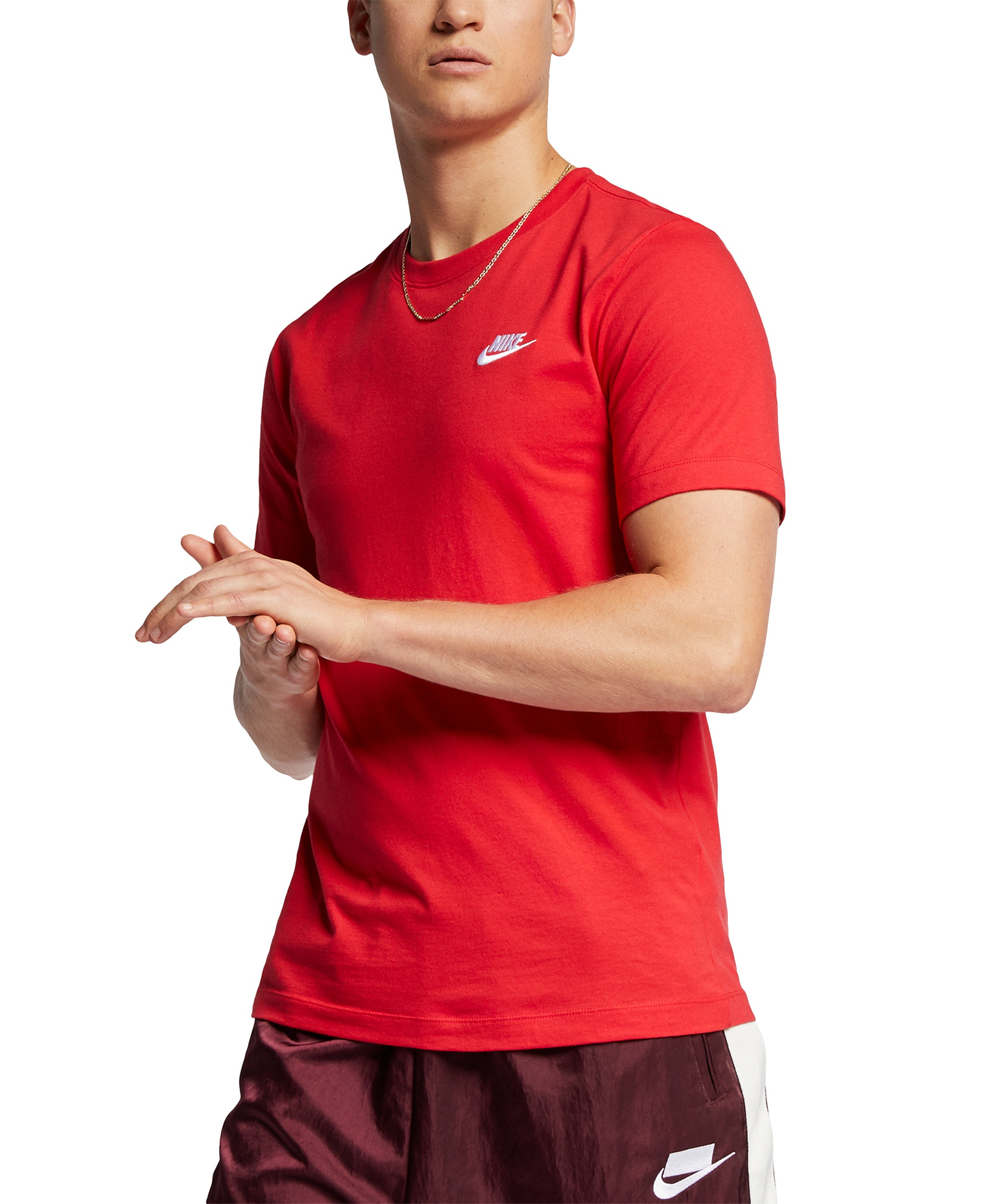 Nike Men's Sportswear Club Crewneck T-Shirt - University Red