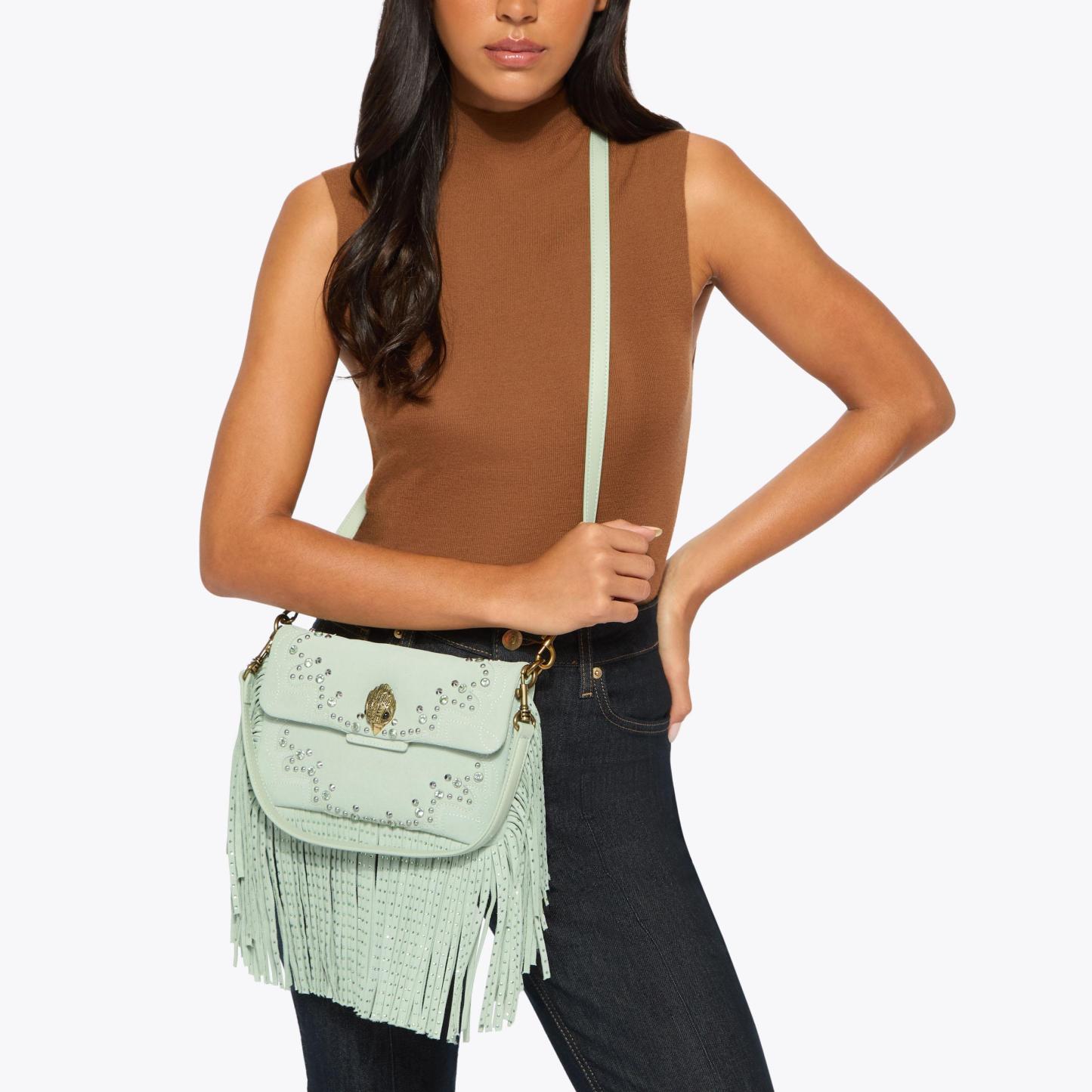 Kurt Geiger London Oxford Fringe Shoulder Bag - Green - view 2